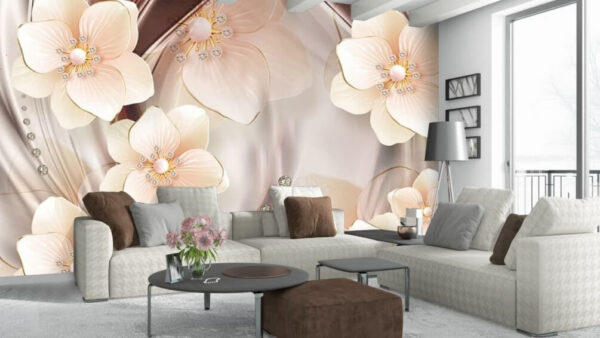 Delicate blossoms in soft hues. Wall murals Delicate blossoms in soft hues.