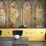 Wall murals Group of women in art nouveau style