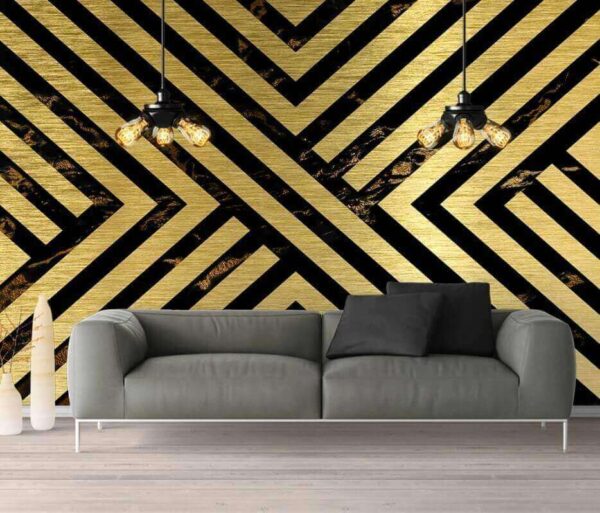 Dynamic lines create striking contrast Wall murals Dynamic lines create striking contrast