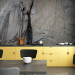 Wall murals Rock face with a crack