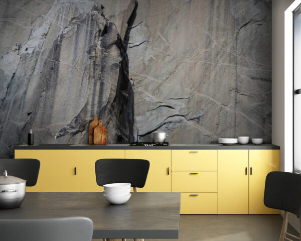 Rock face with a crack Wall murals Rock face with a crack