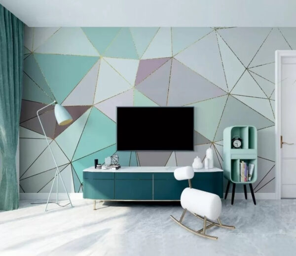 Pastel geometric abstract pattern design Wall murals Pastel geometric abstract pattern design
