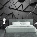 Wall murals Monochrome geometric abstract pattern