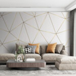 Wall murals Geometric pattern with thin lines.