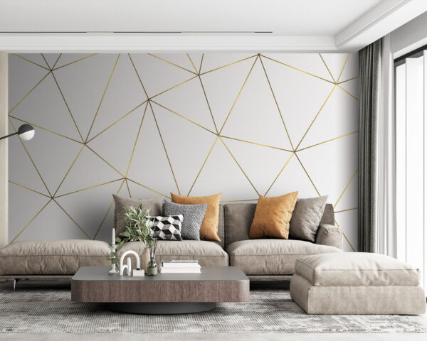 Geometric pattern with thin lines Wall murals Geometric pattern with thin lines