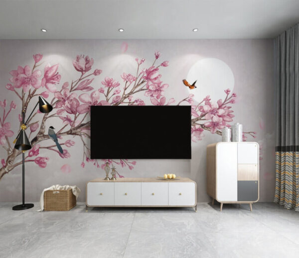 Bird sitting on a branch Wall murals Bird sitting on a branch