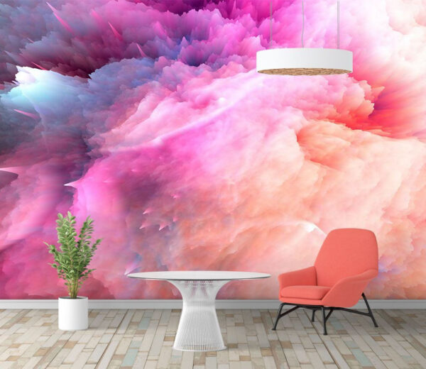 Colorful cloud of smoke Wall murals Colorful cloud of smoke