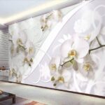 Wall murals Delicate orchids on a soft backdrop