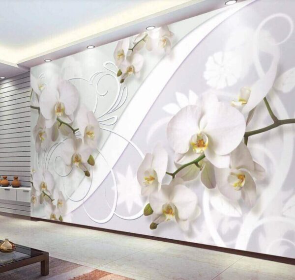 Delicate orchids on a soft backdrop Wall murals Delicate orchids on a soft backdrop