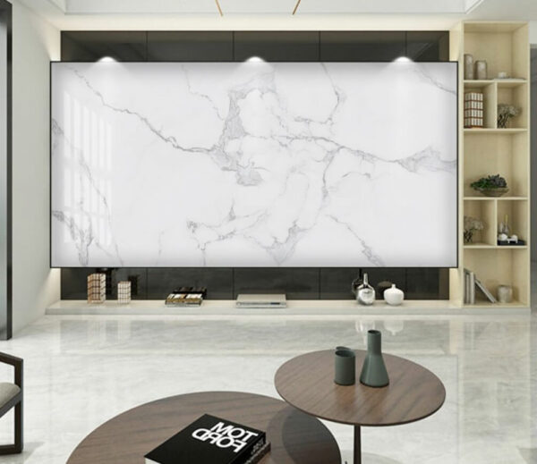 White marble with veins Wall murals White marble with veins