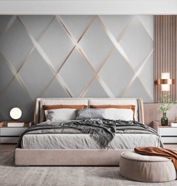 Shimmering symmetrical light reflections Wall murals Shimmering symmetrical light reflections