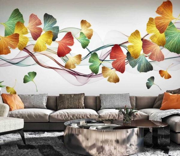 Colorful leaves dance in harmony Wall murals Colorful leaves dance in harmony