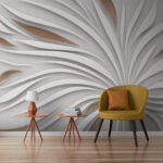 Wall murals Abstract floral pattern with elegance.