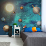 Wall murals Blue planet in space