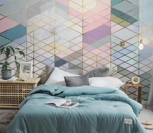 Colorful pattern of triangles Wall murals Colorful pattern of triangles