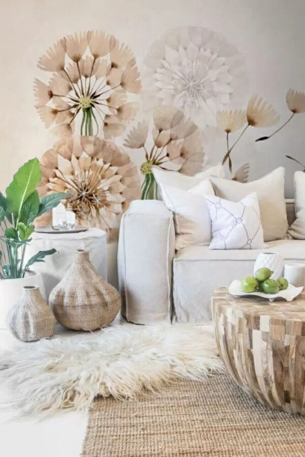 Delicate dandelions drifting with breeze Wall murals Delicate dandelions drifting with breeze