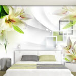 Wall murals Elegant blooms against a soft backdrop