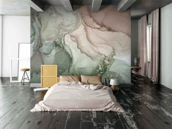 White circle with black lines Wall murals White circle with black lines