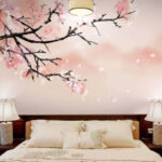 Wall murals Gentle blossoms dance in spring breeze