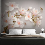 Wall murals Delicate blossoms in soft hues.
