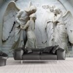 Wall murals Statue of a man kissing a woman