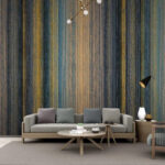 Wall murals Textured lines in warm colors.