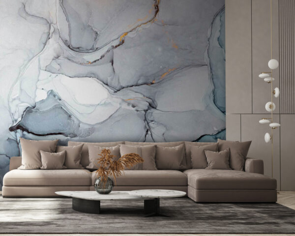 Ethereal waves of muted colors Wall murals Ethereal waves of muted colors