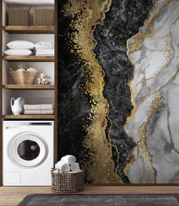 Elegant marble with metallic accents Wall murals Elegant marble with metallic accents
