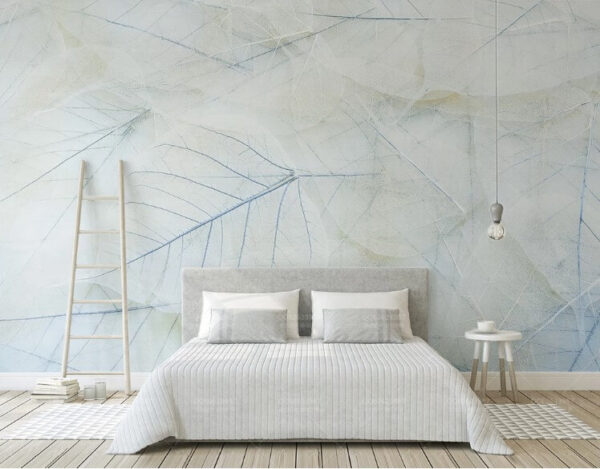 Group of white leaves Wall murals Group of white leaves