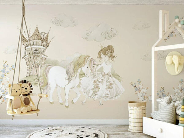 Drawing of a castle Wall murals Drawing of a castle