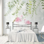 Wall murals Watercolor of a flamingo