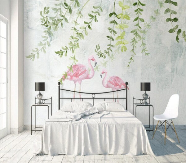 Watercolor of a flamingo Wall murals Watercolor of a flamingo