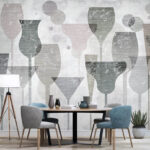 Wall murals Elegant abstract glass pattern art.
