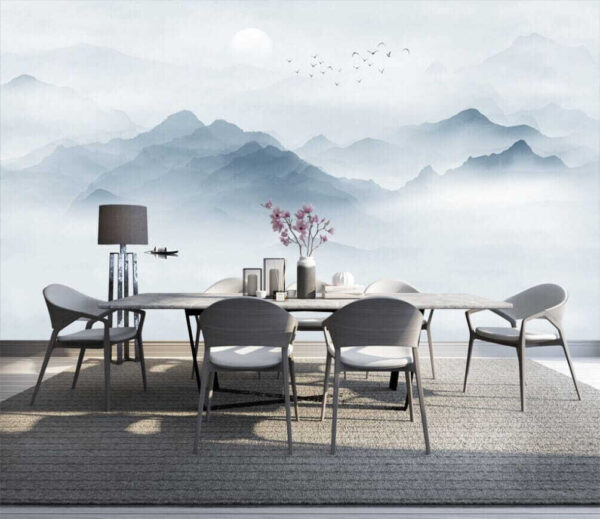 White circle in the sky Wall murals White circle in the sky