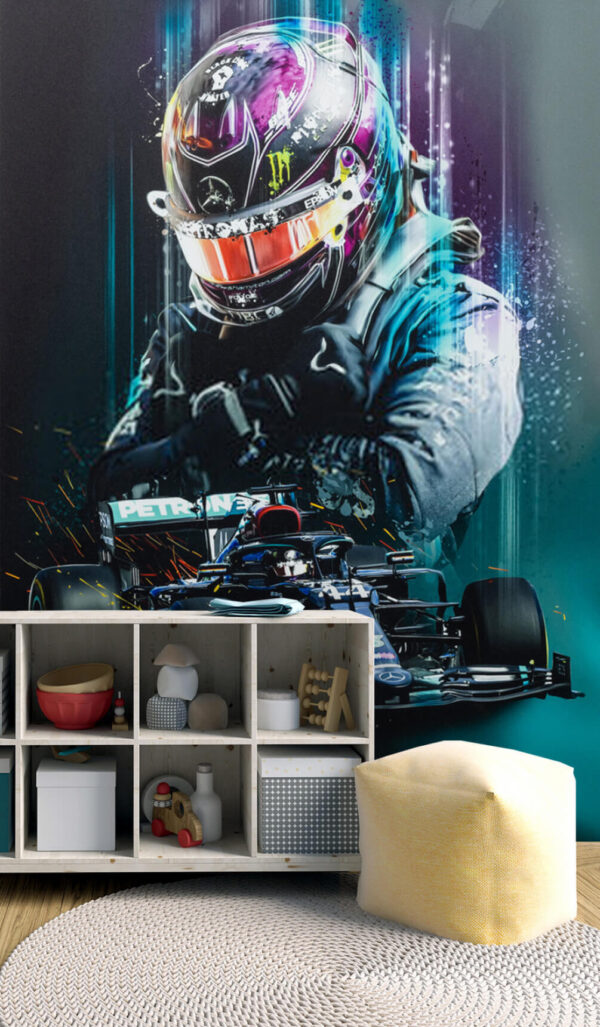 Person wearing a helmet Wall murals Person wearing a helmet