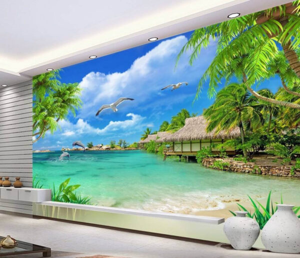 Wall murals Wall murals White bird flying in the sky (SKU: u26969)