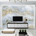 Wall murals Elegant waves of muted colors