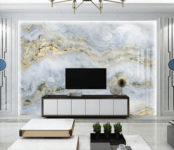 Elegant waves of muted colors Wall murals Elegant waves of muted colors