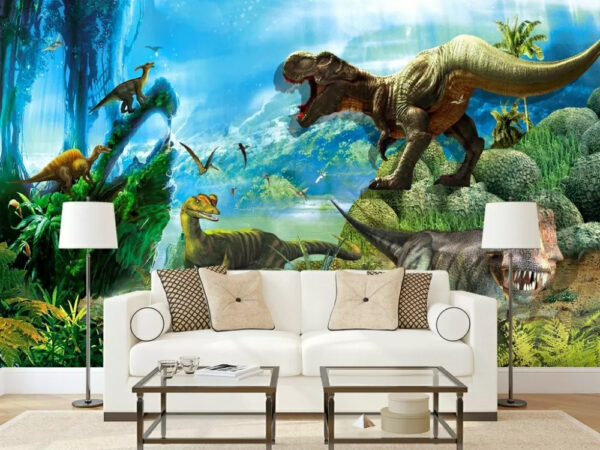 Dinosaur with sharp teeth Wall murals Dinosaur with sharp teeth