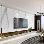 Wall murals White marble with delicate veining.
