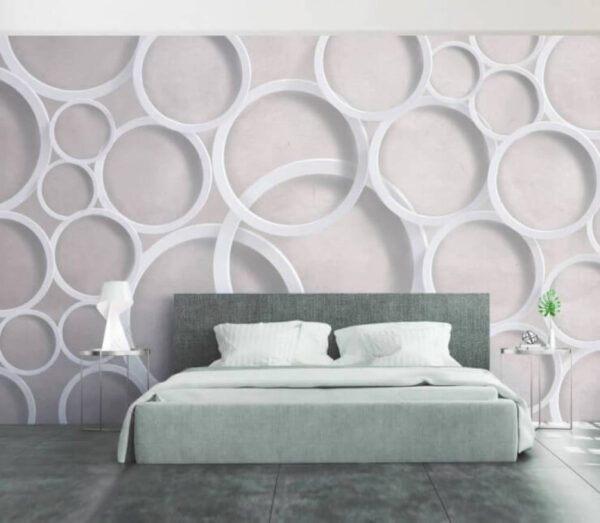 Group of white circles Wall murals Group of white circles