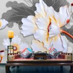 Wall murals Beautiful blooms in elegant hues.