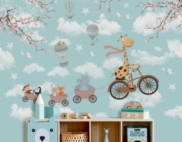 Hot air balloon in the sky Wall murals Hot air balloon in the sky
