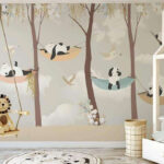 Wall murals Cartoon of a panda