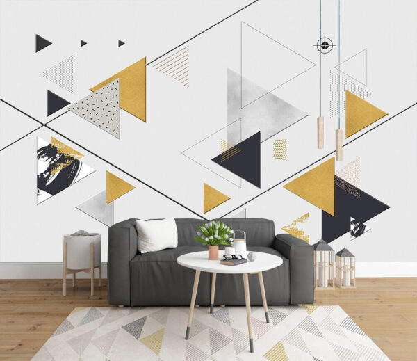 Group of triangles and lines Wall murals Group of triangles and lines
