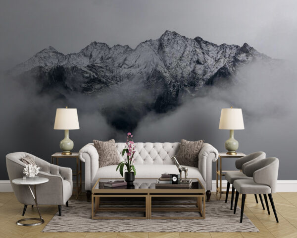 Mountain with snow on top Wall murals Mountain with snow on top