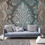 Wall murals Intricate floral design pattern displayed