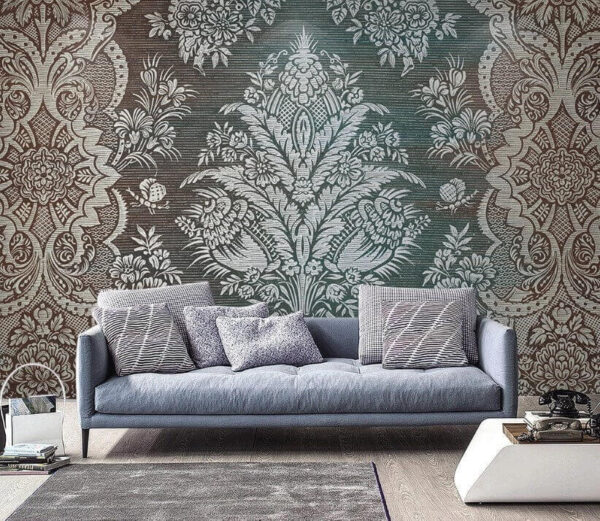 Intricate floral design pattern displayed Wall murals Intricate floral design pattern displayed