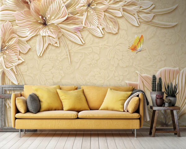 Delicate blooms on a soft background Wall murals Delicate blooms on a soft background