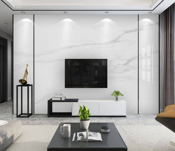 White marble texture with veins Wall murals White marble texture with veins